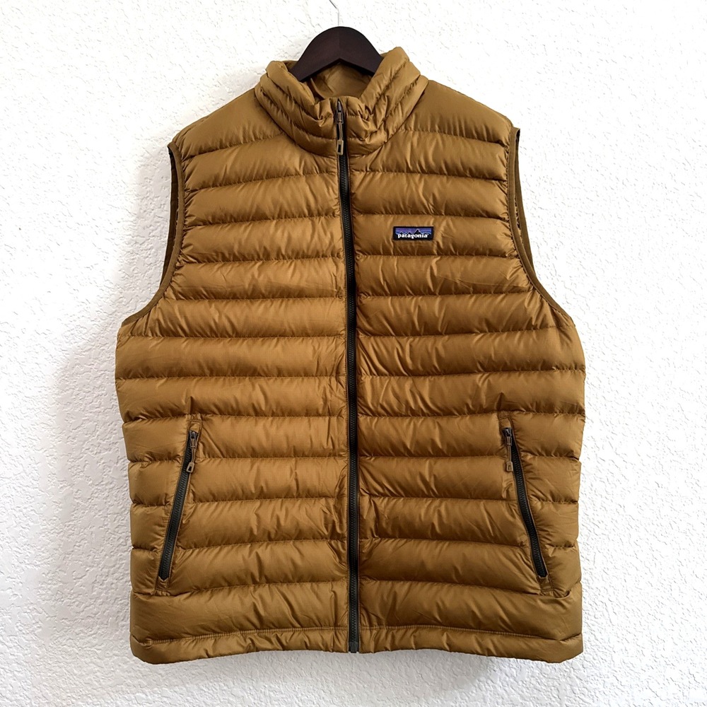 NWT Patagonia Mens Down Sweater Vest Puffer Size XL Mulch Brown